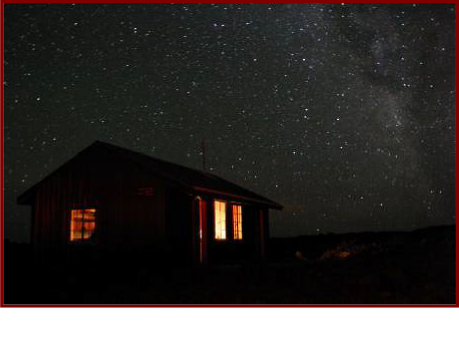 Southern Cross rising over Mauna Loa Cabin