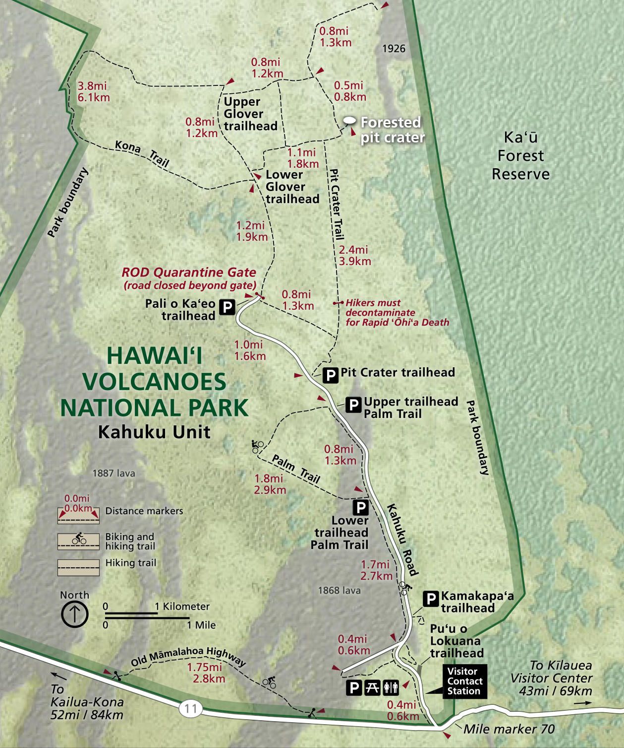 Volcano National Park Map Maps - Hawaiʻi Volcanoes National Park (U.s. National Park Service)
