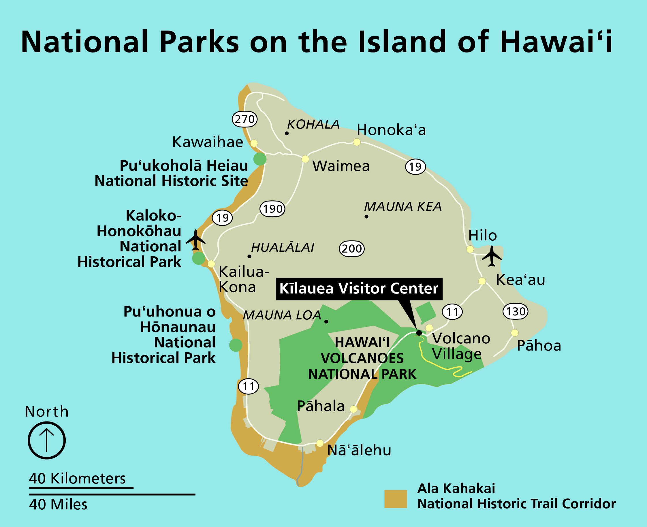 Hawaii Volcano National Park Map