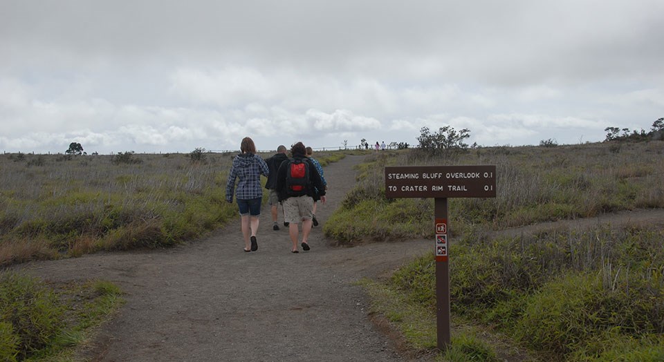 Crater Rim Trail near steam vents Crater Rim Trail near steam vents