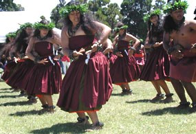 halau o kekuhi - dancers perform a hula halau o kekuhi - dancers perform a hula