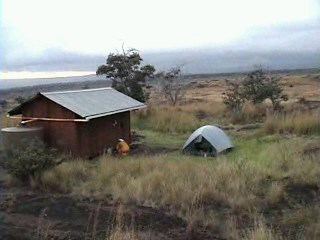 Tent outside Pepeiao Cabin