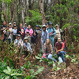Group of conservationist in a rainforest.