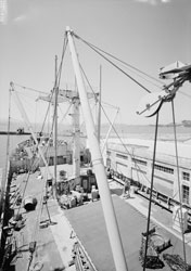 HAER photo of SS Red Oak, View looking forward from flying bridge