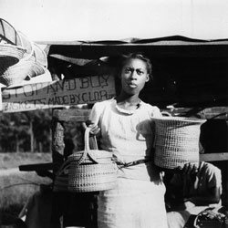 1938 photo of Viola Jefferson was taken by Bluford Muir for the U.S. Department of Agriculture. Muir was scouting land for what shortly thereafter became the Francis Marion National Forest. (Photo courtesy of the Francis Marion National Forest, United States Department of Agriculture)