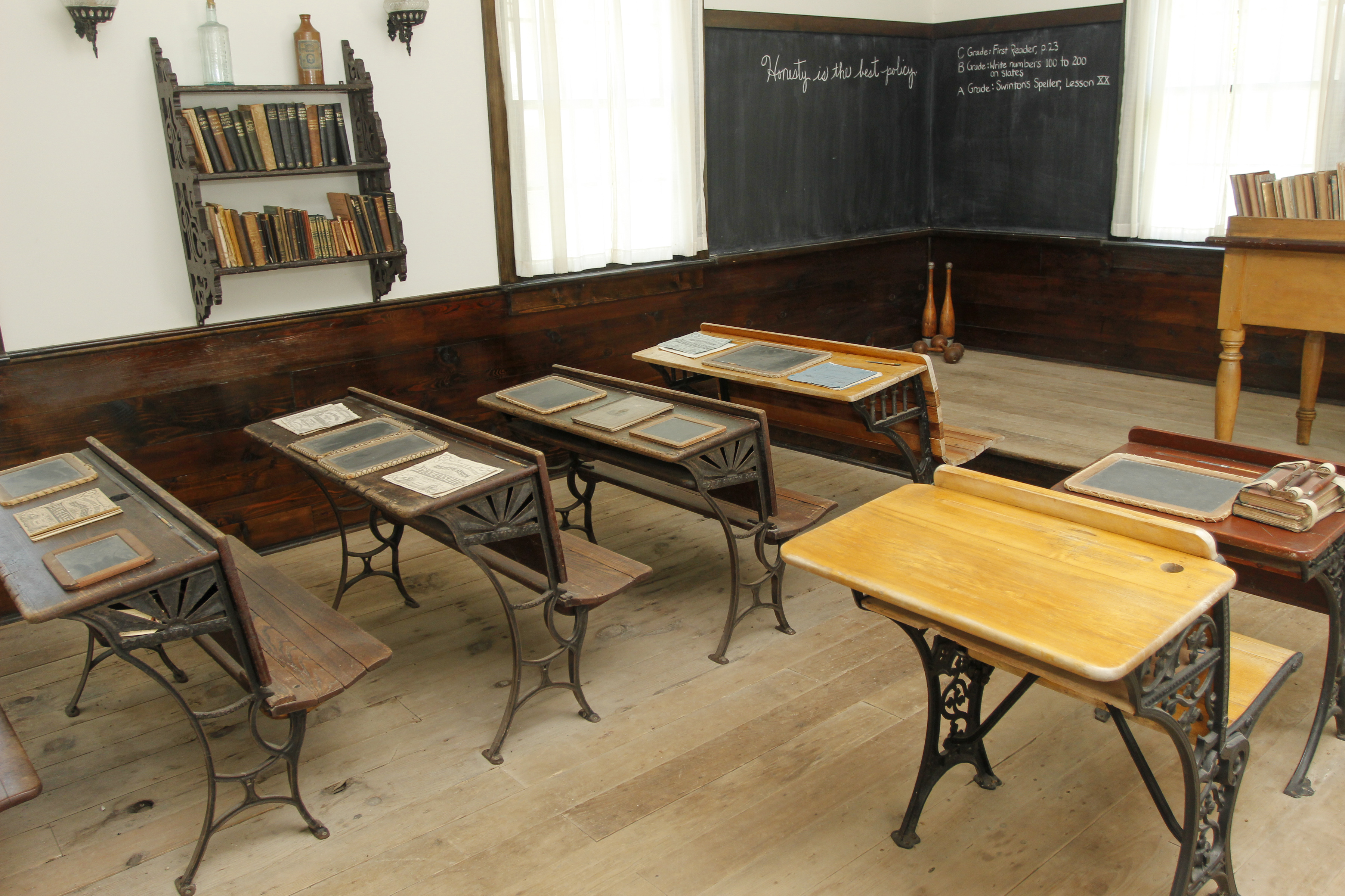 Inside the one-room schoolhouse