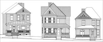 HABS Drawing of  493, 501 & 503 Auburn Avenue