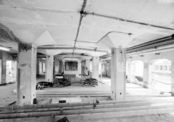 HAER photo of Graving Docks, view south of the interior gallery between basins No. 4 & 5