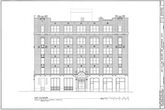 HABS drawing of Odd Fellows Building