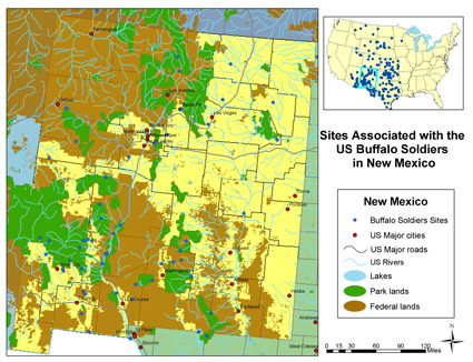 CRGIS map of Sites in NM
