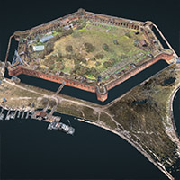 Fort Jefferson Image of harbor light points