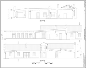 HABS drawing of Barela-Reynolds House