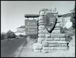 Zion Entrance Sign