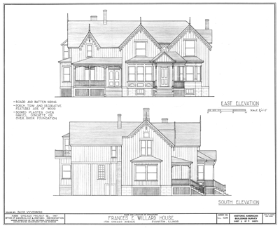 drawing of the Willard House