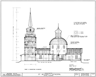 HABS drawing of St. Michael's Cathedral