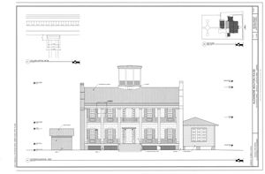 HABS drawing of Alexandre Mouton House