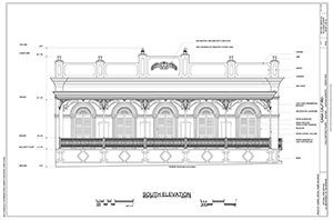 HABS drawing of Casa Cautino