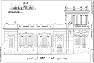HABS drawing of Casa Wiechers-Villaronga