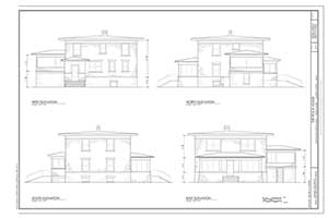 As-built elevation drawings of The Rock House