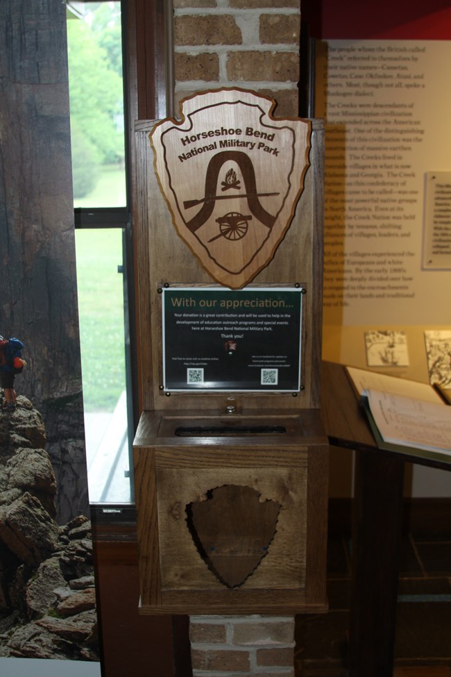 wooden box with NPS arrowhead