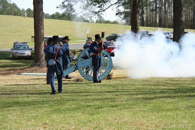 6-Pounder Cannon Firing