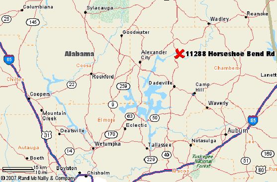 area map for Horseshoe Bend NMP