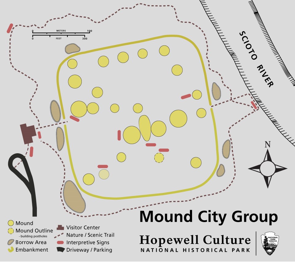 An aerial map showing park grounds