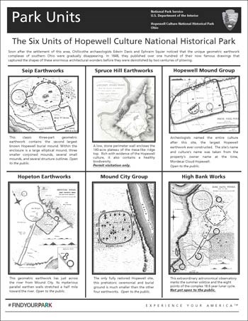 A black & white document showing six small earthwork drawings A black & white document showing six small earthwork drawings