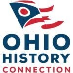 Ohio History Connection in red and blue text under an Ohio flag.