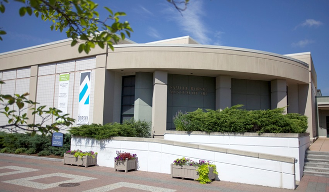 An outside shot of a museum building