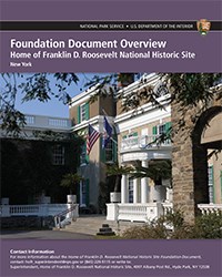 A document cover with illustration of a house of stone and stucco with U.S. and Presidential flags hanging over the doorway.