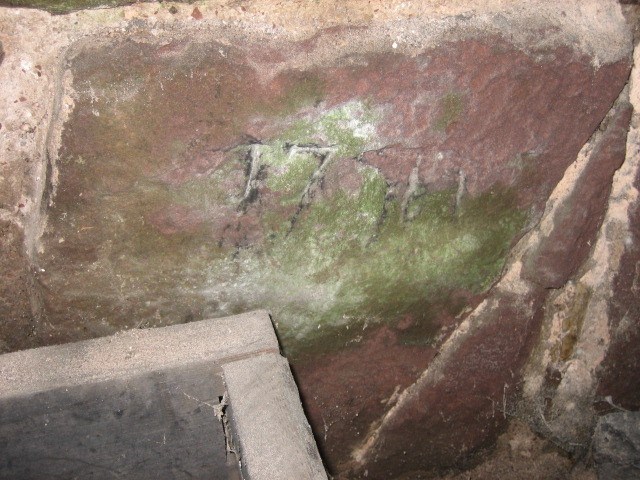 Inscription written inside furnace stack that says "1771".