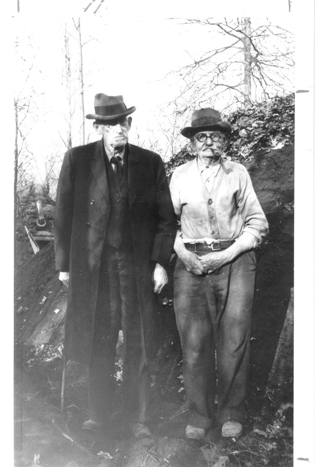 Left to Right: Hopewell Furnace employees, Harker Long and Lafayette Houck