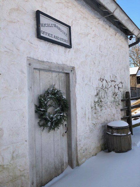 Office Store Wreath Hopewell FurnaceOffice Store with snow