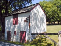 Mule barn at the Church house. Mule barn at the Church house.