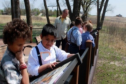 Students enjoy the Prairie Plaza