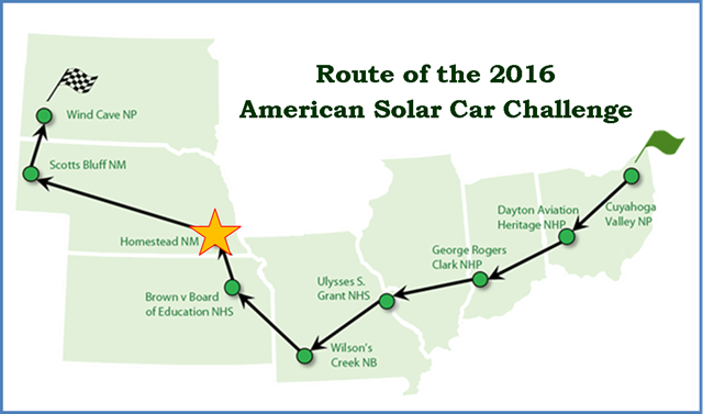 2016 Solar Challenge Map 2016 Solar Challenge Map