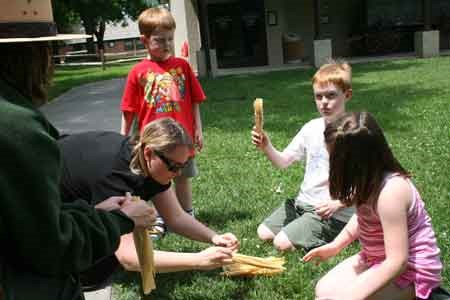 Making Cornhusk Dolls