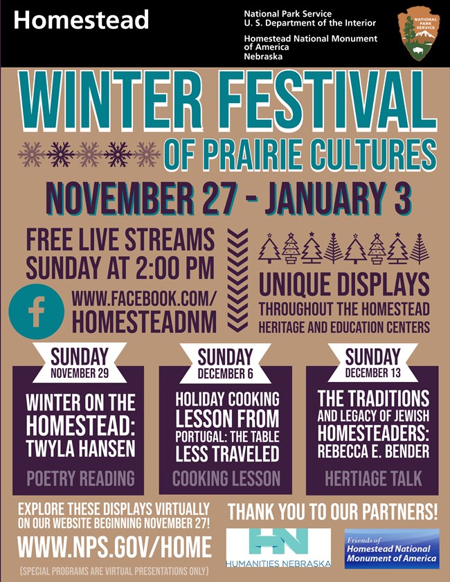 Final Winter Festival Prairie Cultures Winter Festival Flyer with text outlining the above information