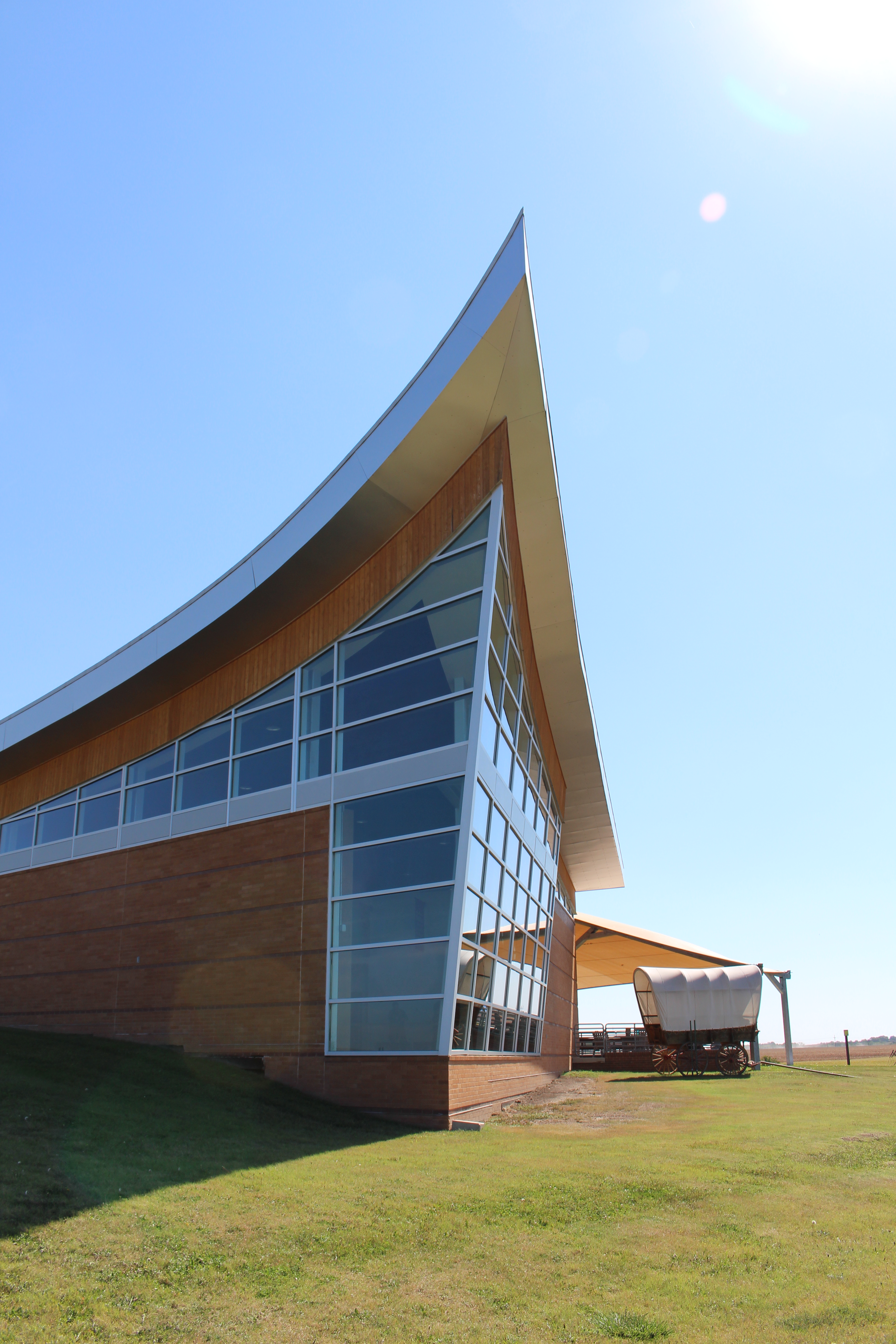 Homestead Heritage Center and covered wagon