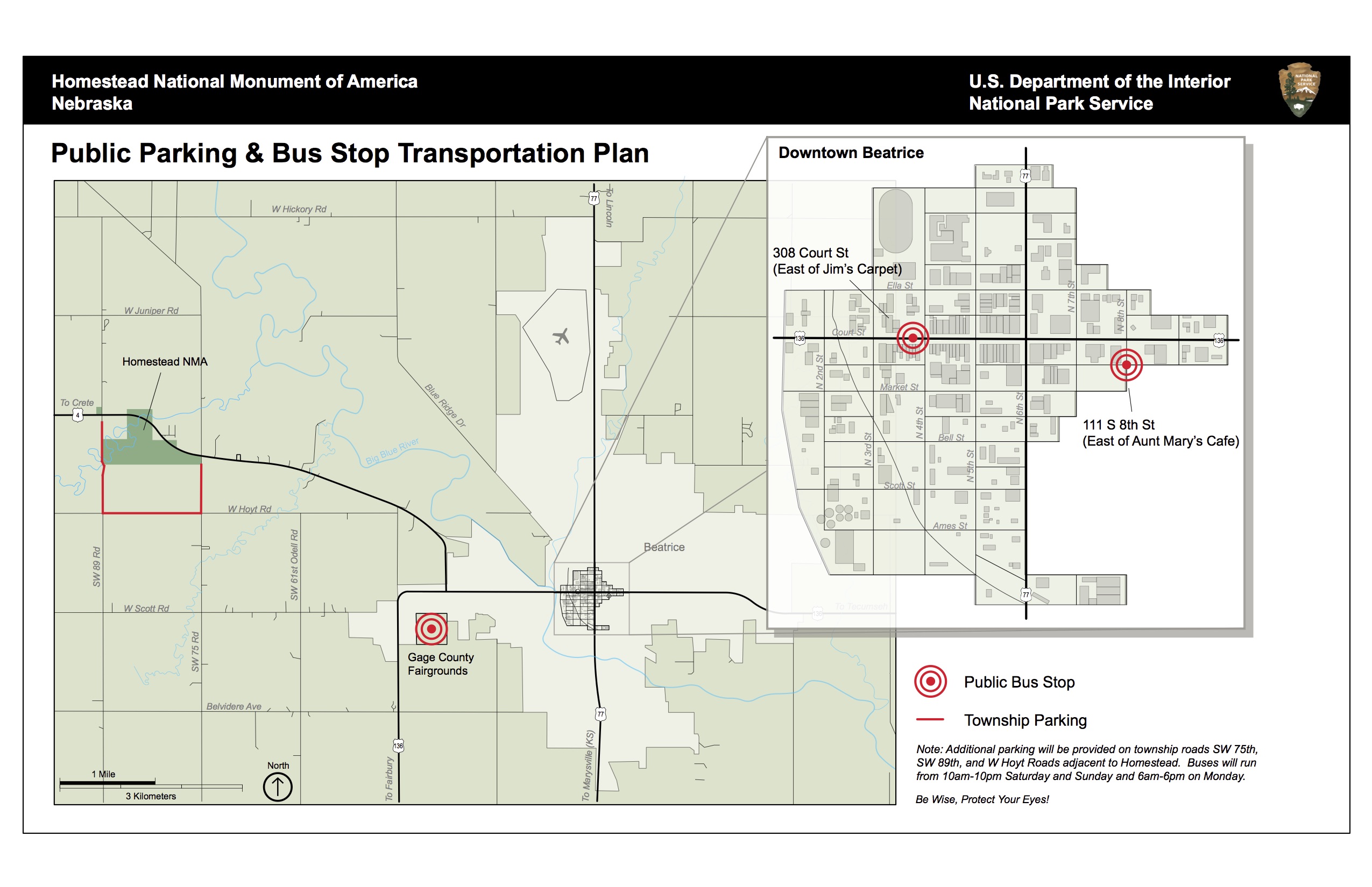 Homestead Eclipse Parking and Transportation Plan Map