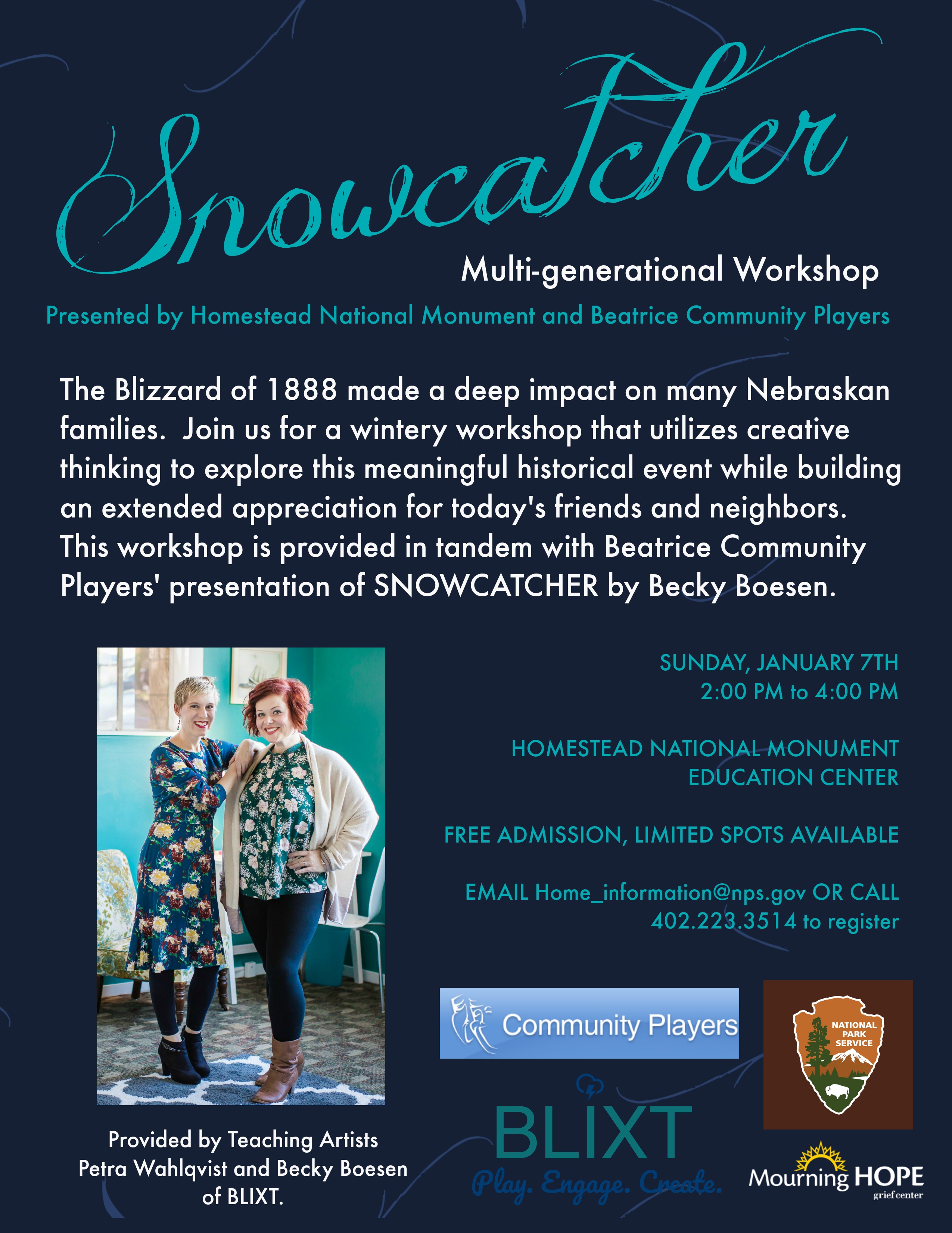 Snowcatcher Workshop Flyer Snowcatcher Workshop Flyer