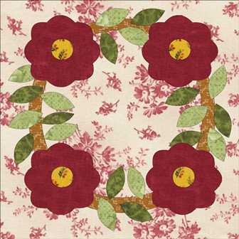 vintage applique flower motif embroidery pattern pdf shadow applique flower tulip dog rose sewing pattern pdf instant download
