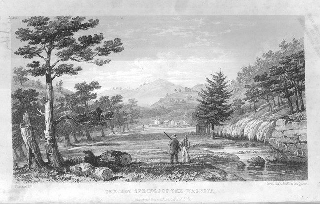 Image of the Hot Springs area in 1834