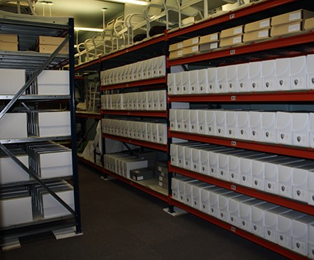 Museum collection storage area at Hot Springs National Park.
