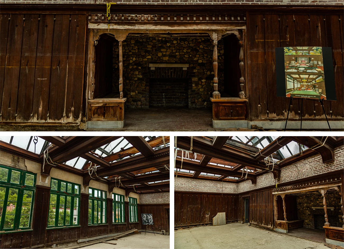 Maurice Collage The top middle floor of the Maurice Bathhouse, with its wide windows was a favorite spot for the men to hang out after a refreshing bath