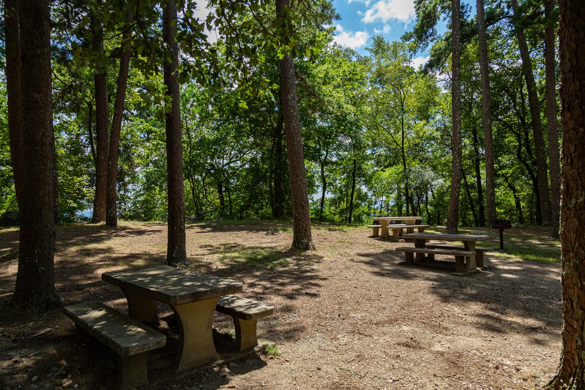 Picnicking area on top of Hot Springs Mountain