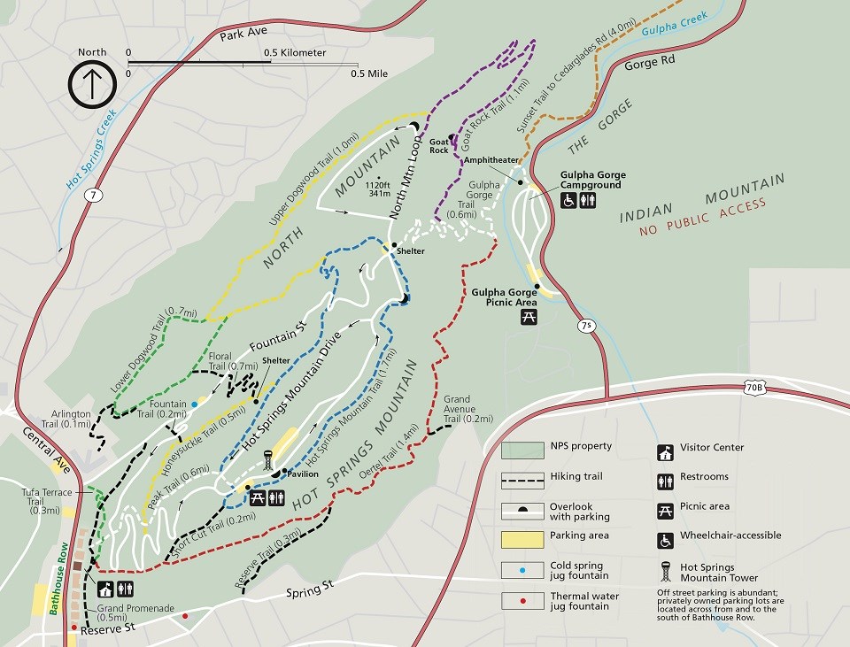 Map Of Hot Springs National Park