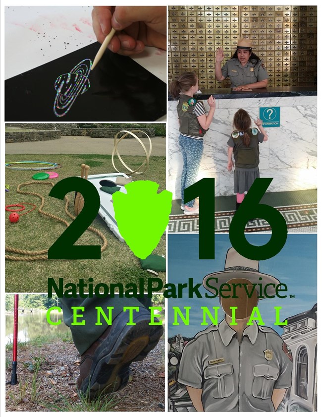 Photo collage of Ranger programs for the 2016 NPS Centennial Celebration.