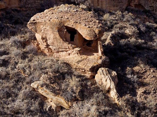 Eroded Boulder House is one of the impressive structures in the Square Tower Group